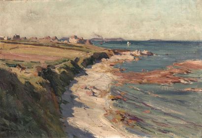 Louis Agricol MONTAGNE (1879-1960) Bord de mer, Côte d'Azur.
Huile sur toile.
Signée...