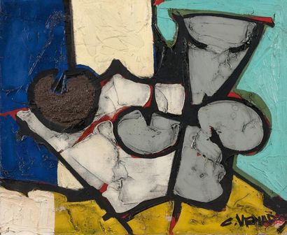 Claude VENARD (1913-1999) Nature morte.
Huile sur toile.
Signée en bas à droite.
38...