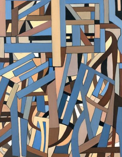 Tamara de LEMPICKA (1898-1980) Composition abstraite, circa 1955-60.
Huile sur toile.
Signée...