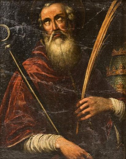 ECOLE ITALIENNE du dernier tiers du XVIème siècle Portrait du Pape Clément dit Clément...