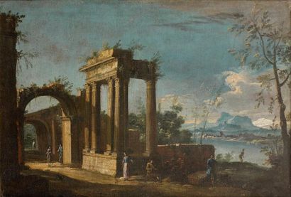 Atelier de Michele MARIESCHI (Venise 1696-id.; 1743) 1 - Ruine de temple antique...