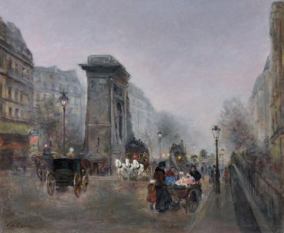 Edouard CORTES (1882-1969) La porte Saint-Denis.
Huile sur toile.
Signée en bas à...