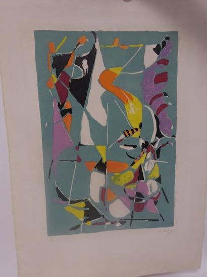 André LANSKOY (1902-1976) 

Composition. [19]59.

Lithographie en couleurs. 

Signée...