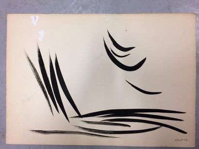 MICHEL CADORET (1912-1985) 

Compositions, 1964.

Encre et gouache sur papier.

Signée...