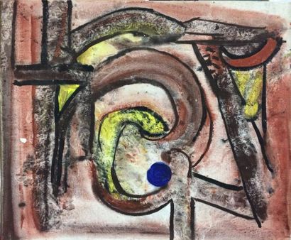MICHEL CADORET (1912-1985) 

Composition, circa 1965.

Huile sur toile marouflée...