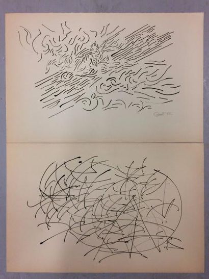 MICHEL CADORET (1912-1985) 

Compositions, 1965.

Deux encres sur papier.

L’une...