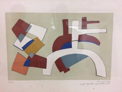 Alberto MAGNELLI (1888-1971) 

Composition.

Lithographie sur papier 

Epreuve d'artiste,...