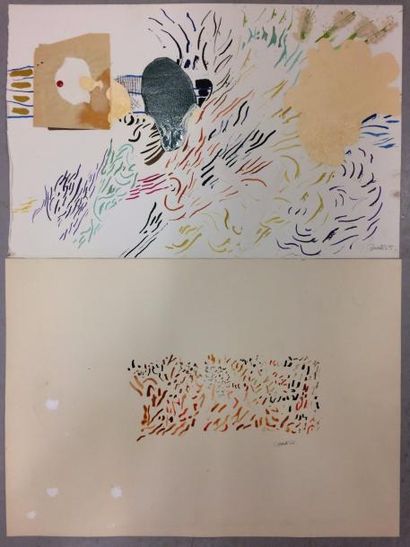 MICHEL CADORET (1912-1985) 

Compositions, 1965-66.

Technique mixte, collage et...