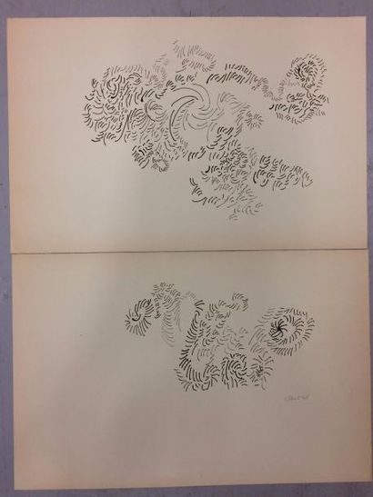 MICHEL CADORET (1912-1985) 

Compositions, 1966.

Deux encres sur papier.

L’une...