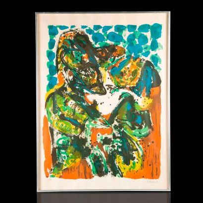 Asger JORN (1914-1973) 

Sans titre. 1969. 

Lithographie en couleurs.

Épreuve datée,...