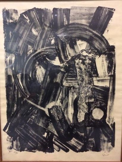 MICHEL CADORET (1912-1985) 

Composition, circa 1960.

Lithographie sur papier.

Signée...