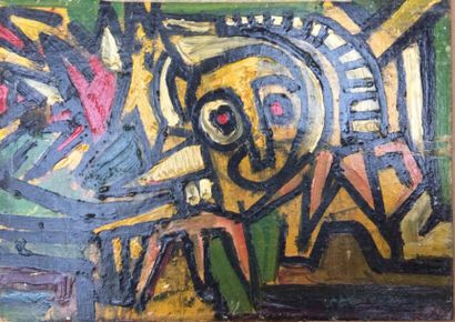 MICHEL CADORET (1912-1985) 

Composition, circa 1960.

Huile sur toile marouflée...