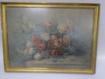 Lucie BOILLAT (XIXème siècle) 

- Bouquet de lilas et boules de neige dans un pot...
