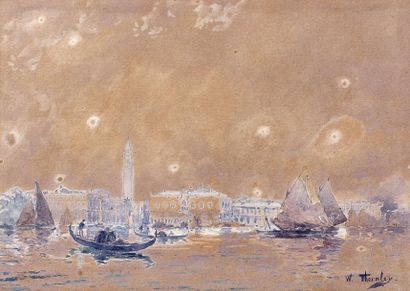 William Georges Thornley (1857-1935) 

Le Grand Canal, vue sur le Palais des Doges,...