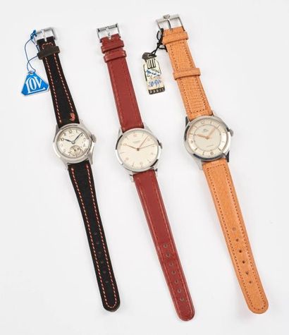null Lot de trois montres bracelet comprenant : 

- LOV.

Montre bracelet mixte,...