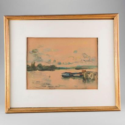 null Roger TOLMER (1908 - 1988)

Bords de Seine.

Aquarelle sur papier.

signée en...