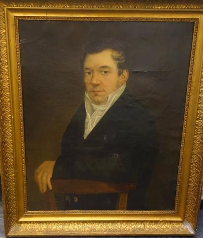 Charles Louis ACAR (1804 -?) 

Portrait d'un gentilhomme.

Huile sur toile.

Signée...