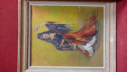 N. MANGIN. École orientaliste vers 1930 

Danseuse de Flamenco, vers 1930

Huile...