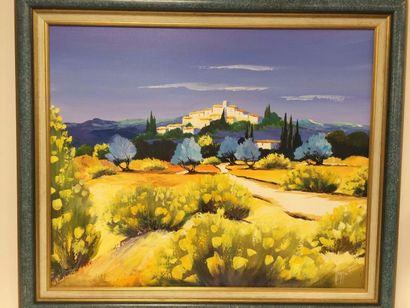 Jean-Louis HONNET (1957) 

Village provençal. 

Huile sur toile. 

Signé en bas à...