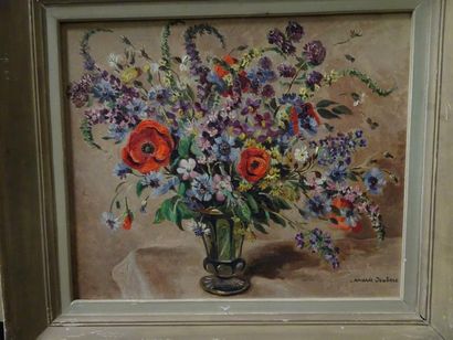 Andrée JOUBERT (1894-1959) 

Bouquet de fleurs.

Huile sur toile, signée en bas à...
