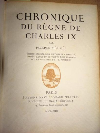 Prosper MERIMEE 

Chronique du règne de Charles IX.

Gravures de J-L. Perrichon.

Ex....