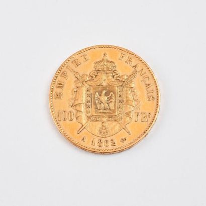 null FRANCE

1 pièce de cent francs or, Napoléon III tête laurée, 1862, Paris.

Poids...