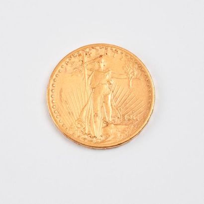null Pièce de vingt dollar or, 1911, Liberty, S. 

Poids: 33,4g.