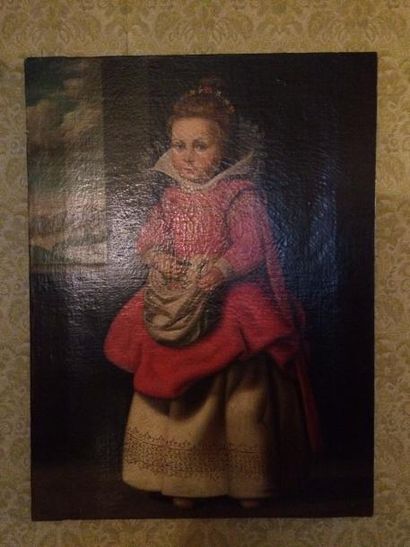 null École du XIXème, dans le goût du XVIIème siècle

Portrait de petite fille en...