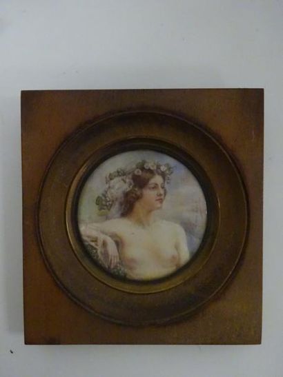 Laure LEVY (XIXème-XXème siècle) 

Allégorie de l'Automne. 

Miniature ovale sur...