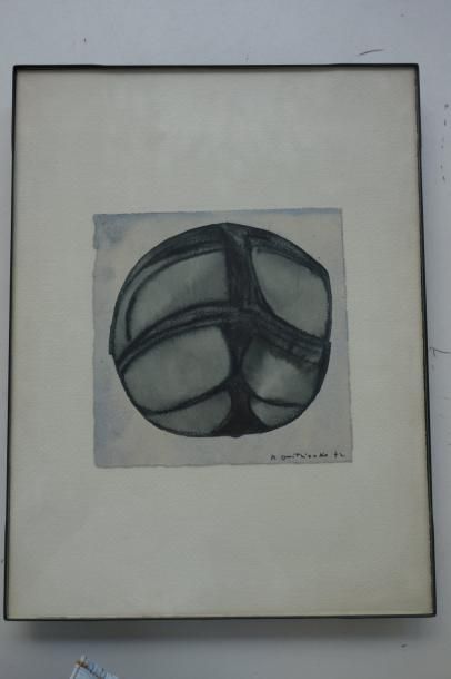 Pierre DMITRIENKO (1925-1974) 

Composition. [19]72.

Aquarelle sur papier.

Signée...