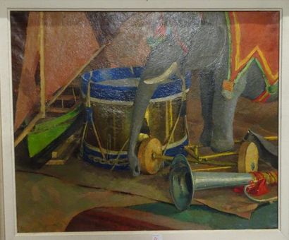 Charles Etienne PEQUIN (1879-1963) 

Jouets et instruments d'enfants.

Huile sur...