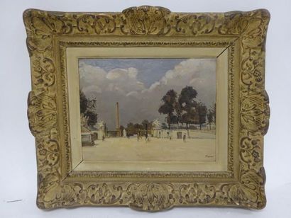 Edmond CERIA (1884-1955) 

L’entrée des Tuileries.

Huile sur panneau.

Signée en...
