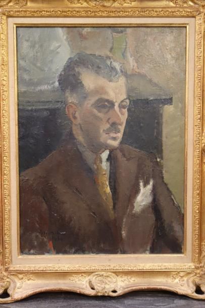 Maurice BRIANCHON (1899-1979) 

Portrait de Mr Fernand MUGUET. 

Huile sur toile....