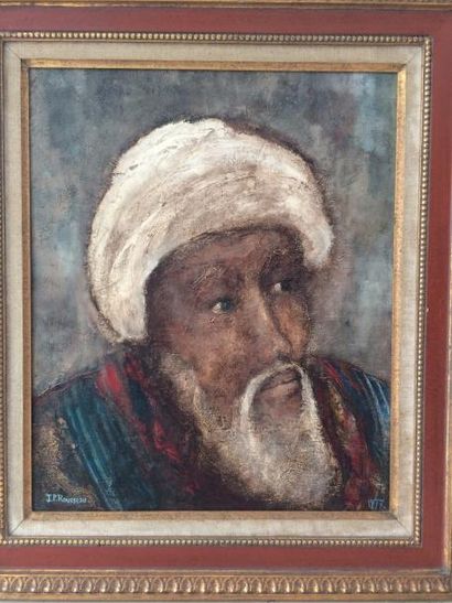 Jean-Pierre ROUSSEAU (1939) 

L'homme au turban. 

Huile sur toile. 

Signée en bas...