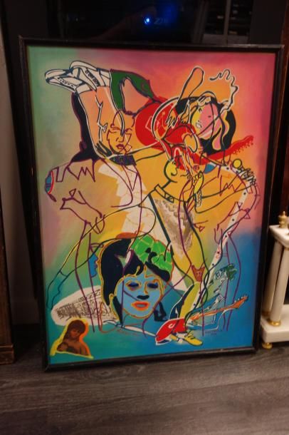 Gérard GUYOMARD (1936) 

Diana Ross, 1988.

Lithographie sur toile réhaussée.

Signée...