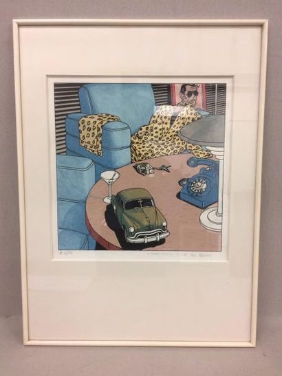 Ted Benoit (1947-2016) 

Costume léopard.

Lithographie.

40 x 40 cm.
