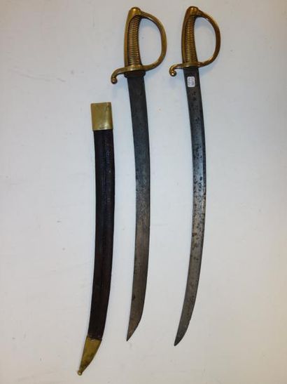 null FRANCE

Deux sabres briquets d'infanterie, modèle 1816.

Gardes en laiton à...