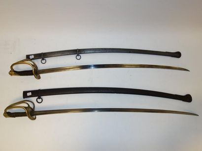 null FRANCE

Deux sabres de cavalerie légère, modèle 1822 :

- un d'officier.

Garde...