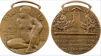 Albert POMMIER (1880-1943) 

Médaille de Bilitis, servant de signet marque-page pour...