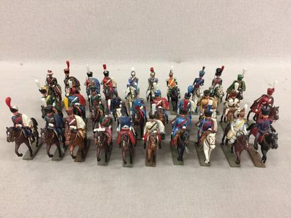 Lucotte 

Ensemble de 30 figurines Ier Empire en plomb peint. 

- 25 aides de camp...