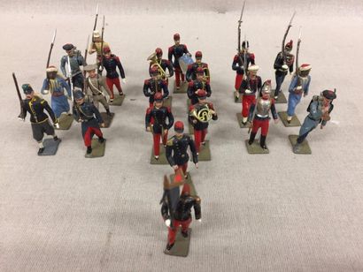 CBG - MIGNOT 

Ensemble de 22 figurines en plomb peint.

Soldats d'infanterie de...