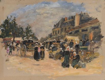 Dans le goût de Fernand LEGOUT-GÉRARD (1856-1924) 

Marché à Concarneau.

Etude à...