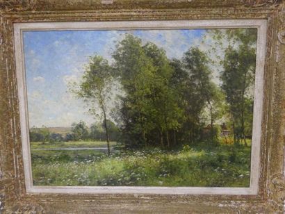 Albert-Gabriel RIGOLOT (1862-1932) 

Clairière au bord d'une rivière.

Huile sur...