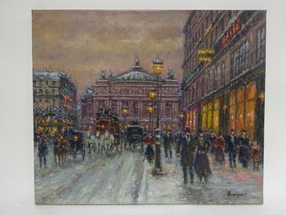 Emile BOYER (1877-1948) 

Avenue de l'Opéra. 

Huile sur toile. 

Signée en bas à...