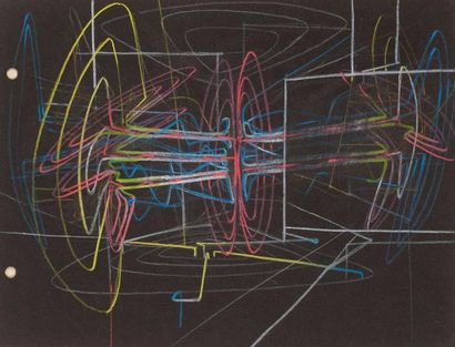 ROBERTO MATTA (1911-2002) 
Composition, 1944.
Crayon de cire et mine de plomb sur...