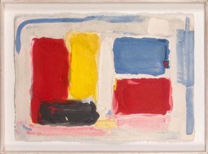 BRAM BOGART (1921-2012) 
Composition, 1989.
Aquatinte en couleurs.
Signée, datée...