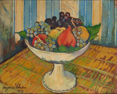 Suzanne VALADON (1865-1938) 
Nature morte au compotier de fruits, 1917.
Huile sur...