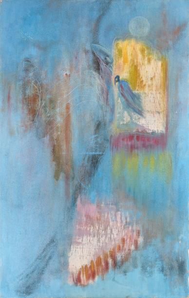 Alice Rahon (1904-1987) 
La Jaula y la ventana, 1964.
Technique mixte sur toile,...