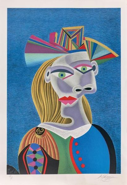 Mikhail CHEMIAKIN (1943) 
Transformation de Picasso, 1991.
Suite de cinq lithographies...