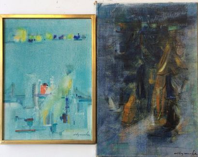 Willy MUCHA (1905-1995) 

Compositions, 1947.

Deux huiles sur toile.

Signées en...
